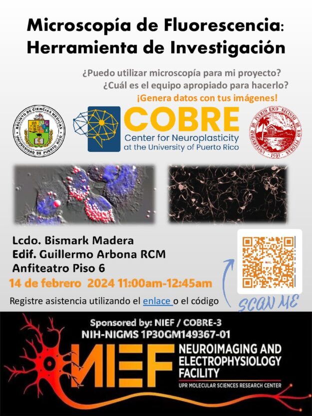 Flyer Microscopia de Fluorescencia Herramienta de Investigacion Febrero 14 2024